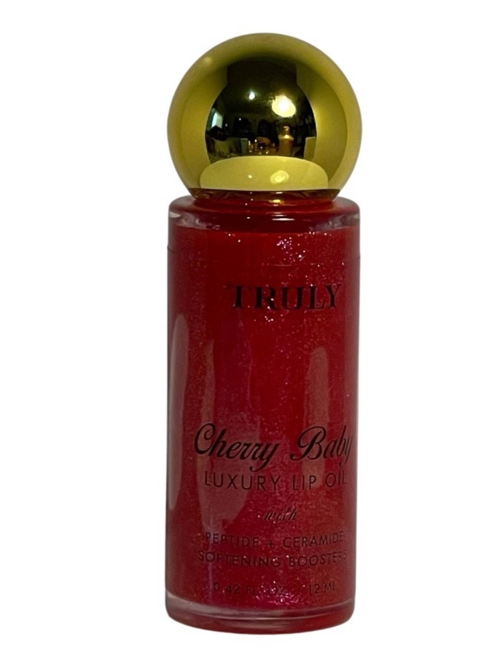 Truly Beauty “Cherry Baby” Luxury Lip Oil Peptide + Ceramide 0.42 oz - NWT **